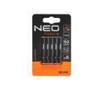 NEO TOOLS 09-585 Końcówki wkrętakowe / bity udarowe torx T25 50 mm stal S2 - 5 szt.