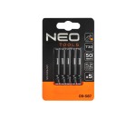 NEO TOOLS 09-587 Końcówki wkrętakowe / bity udarowe torx T30 50 mm stal S2 - 5 szt.