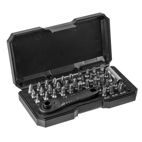 NEO TOOLS 06-105 Końcówki wkrętakowe / bity z uchwytem zestaw 38 szt.
