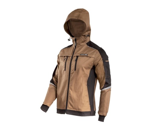 LAHTI PRO L40415 Bluza robocza ochronna z kapturem brąz Slim-Fit