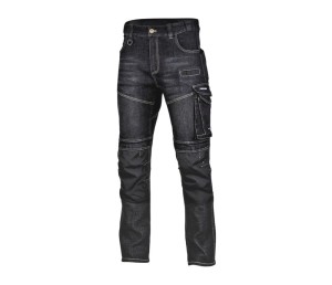 LAHTI PRO L40517 Spodnie robocze jeansowe Slim Fit czarne