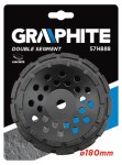 GRAPHITE 57H888 Tarcza diamentowa szlifierska 180 x 22.2 x 5 mm, podwójny segment