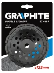 GRAPHITE 57H887 Tarcza diamentowa szlifierska 125 x 22.2 x 5 mm, podwójny segment