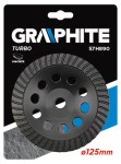 GRAPHITE 57H890 Tarcza diamentowa szlifierska 125 x 22.2 x 5 mm, turbo