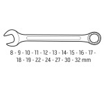 NEO TOOLS 09-753 Klucze płasko-oczkowe 8-32 mm, zestaw 17 szt.