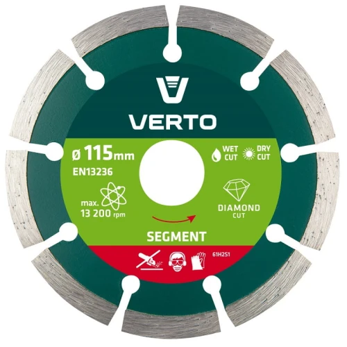 VERTO 61H2S1 Tarcza diamentowa 115 x 22.2 mm, segmentowa