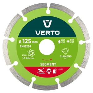 VERTO 61H3S5 Tarcza diamentowa 125 x 22.2 mm, segmentowa