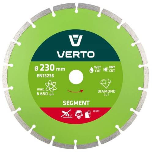VERTO 61H3S9 Tarcza diamentowa 230 x 22.2 mm, segmentowa