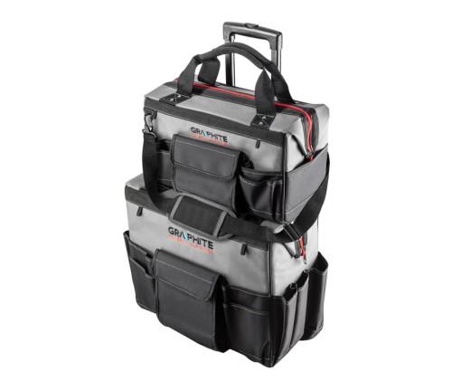GRAPHITE 58G088 Zestaw dwóch toreb Energy+: duża torba na kółkach z rączką + średnia torba nadstawka