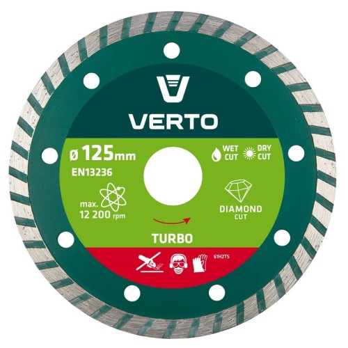 VERTO 61H2T5 Tarcza diamentowa 125 x 22.2 mm, turbo