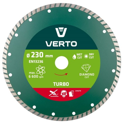 VERTO 61H2T9 Tarcza diamentowa 230 x 22.2 mm, turbo