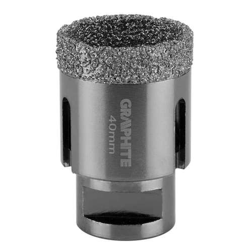 GRAPHITE 55H311 Otwornica diamentowa 40 mm do ceramiki i gresu gwint M14