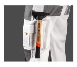 NEO TOOLS 81-120 Spodnie robocze do pasa białe HD