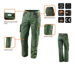 NEO TOOLS 81-222 Spodnie robocze do pasa CAMO Olive
