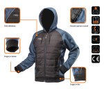 NEO TOOLS 81-556 Bluza ocieplana z kapturem
