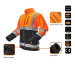 NEO TOOLS 81-741 Bluza polarowa ostrzegawcza pomarańczowa