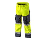NEO TOOLS 81-750 Spodnie robocze do pasa ostrzegawcze softshell żółte
