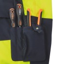 NEO TOOLS 81-750 Spodnie robocze do pasa ostrzegawcze softshell żółte