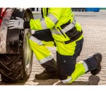 NEO TOOLS 81-750 Spodnie robocze do pasa ostrzegawcze softshell żółte