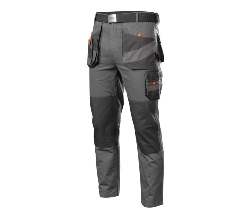 NEO TOOLS 81-325 Spodnie robocze do pasa, 100% bawełna, z paskiem