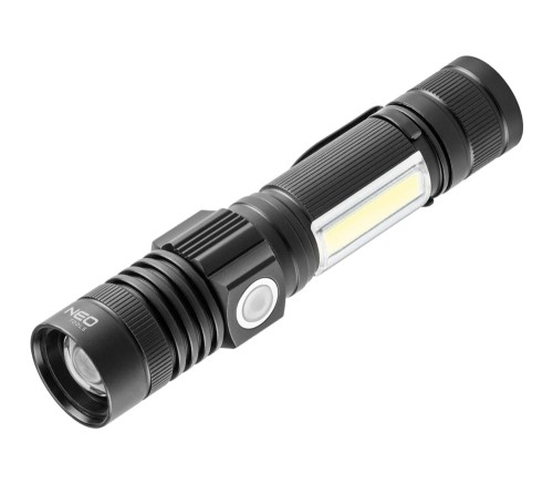 NEO TOOLS 99-033 Latarka akumulatorowa USB 800 lm 2 w 1 CREE T6 LED