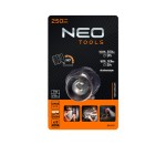 NEO TOOLS 99-201 Latarka czołowa 250 lm, zoom, CREE XPE, 3xAAA