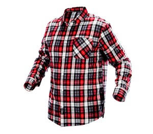 NEO TOOLS 81-540 Koszula flanelowa w kratę czerwona