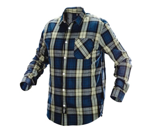 NEO TOOLS 81-541 Koszula flanelowa w kratę granatowa