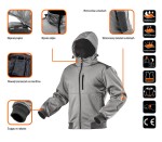 NEO TOOLS 81-551 Kurtka robocza Softshell z kapturem odpinanym
