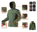 NEO TOOLS 81-553 Kurtka softshell CAMO z kapturem