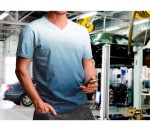 NEO TOOLS 81-602 Koszulka T-shirt cieniowana DENIM 180g/m2