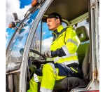 NEO TOOLS 81-700 Kurtka robocza ostrzegawcza Softshell z kapturem, żółta