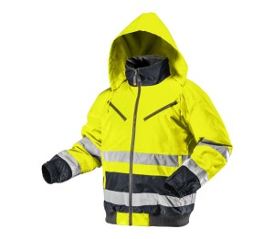 NEO TOOLS 81-710 Kurtka robocza ostrzegawcza ocieplana, żółta