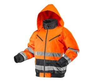 NEO TOOLS 81-711 Kurtka robocza ostrzegawcza ocieplana, pomarańczowa