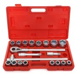 KRAFT&DELE KD304 Klucze nasadowe 3/4”, zestaw 21 szt. w walizce