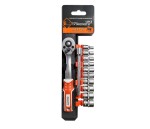 CONSORTE Klucze nasadowe 1/4”, zestaw 12 szt.