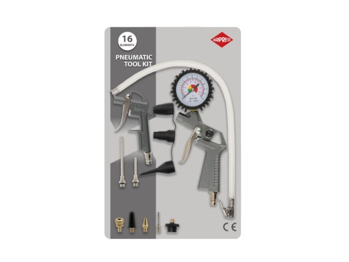 AIRPRESS 4300025 Zestaw akcesoriów pneumatycznych, 16 elementów