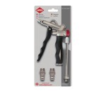 AIRPRESS 4300003 Pistolet do przedmuchu z regulacją, 2 końcówki krótka i długa