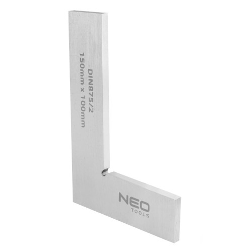 NEO TOOLS 72-022 Kątownik stalowy płaski, 150 x 100 mm, DIN875/2