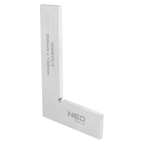 NEO TOOLS 72-023 Kątownik stalowy płaski, 200 x 130 mm, DIN875/2