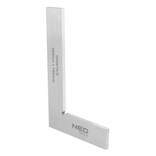 NEO TOOLS 72-024 Kątownik stalowy płaski, 250 x 160 mm, DIN875/2