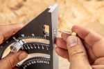 NEO TOOLS 72-105 Kątownik aluminiowy 150 mm, ekierka budowlana z linijką i stopką