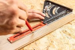 NEO TOOLS 72-105 Kątownik aluminiowy 150 mm, ekierka budowlana z linijką i stopką