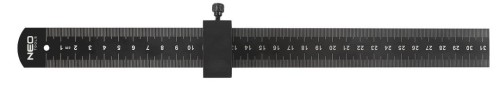 NEO TOOLS 72-200 Liniał / linijka z ogranicznikiem, 300 mm ze stali nierdzewnej