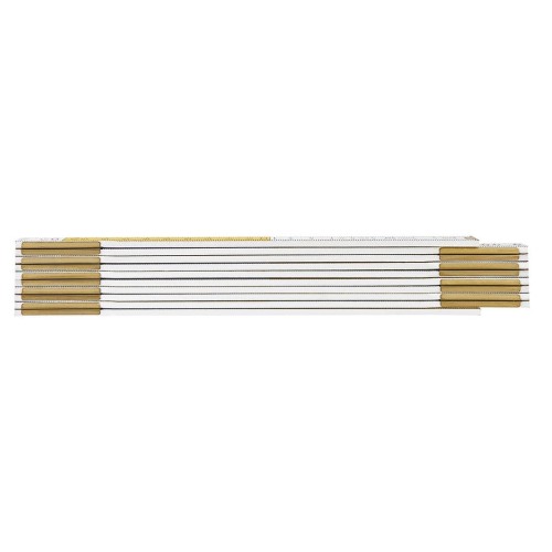 NEO TOOLS 74-020 Miara składana drewniana 2 m, biało-żółta