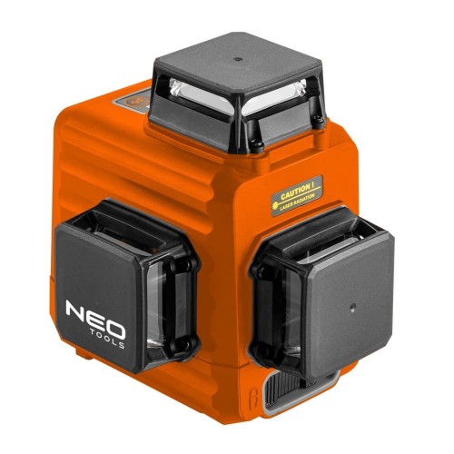 NEO TOOLS 75-104 Laser 3D płaszczyznowy 15 m, czerwony, walizka, tarcza celownicza, magnetyczny uchwyt, ładowarka