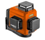 NEO TOOLS 75-104 Laser 3D płaszczyznowy 15 m, czerwony, walizka, tarcza celownicza, magnetyczny uchwyt, ładowarka