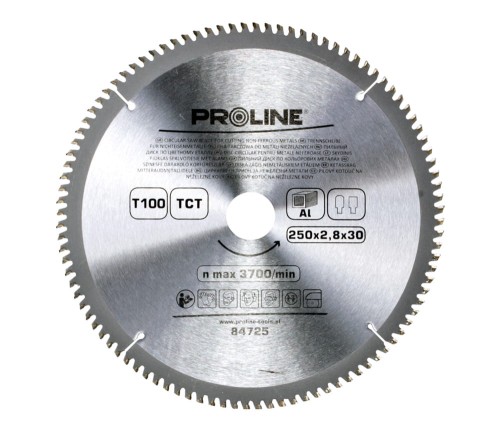 PROLINE 84722 Tarcza do cięcia metali nieżelaznych 210 x 30 mm, 100z