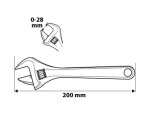 NEO TOOLS 03-028 Klucz nastawny 200 mm zakres 0-28 mm