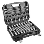 NEO TOOLS 08-710 Klucze trzpieniowe Torx, Spline, Ribe, Hex, Star, zestaw 38 szt.